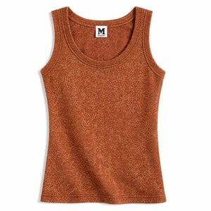 Missoni Metallic Copper Lurex Tank Top Ribbed Knit Sleeveless Quiet Luxury